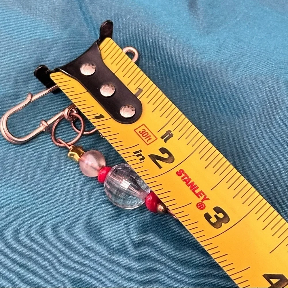 Artisan Glass Bead Brooch | Handmade | Pin Multicolor Wire-Wrapped OOAK 4370